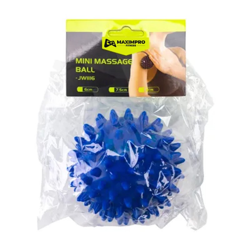 Pelota de masaje con pinchos azul SAZA (7.5 cm)