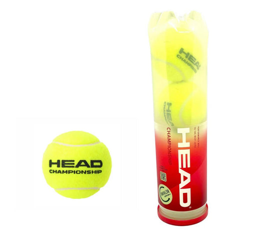 🎾 Campeonato Head de Pelotas de Tenis – Tubo de 4 Unidades