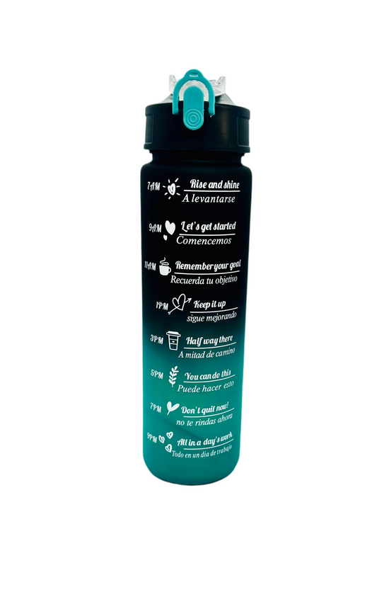Botella de agua deportiva :  800ml portátil para fitness, camping y exterior