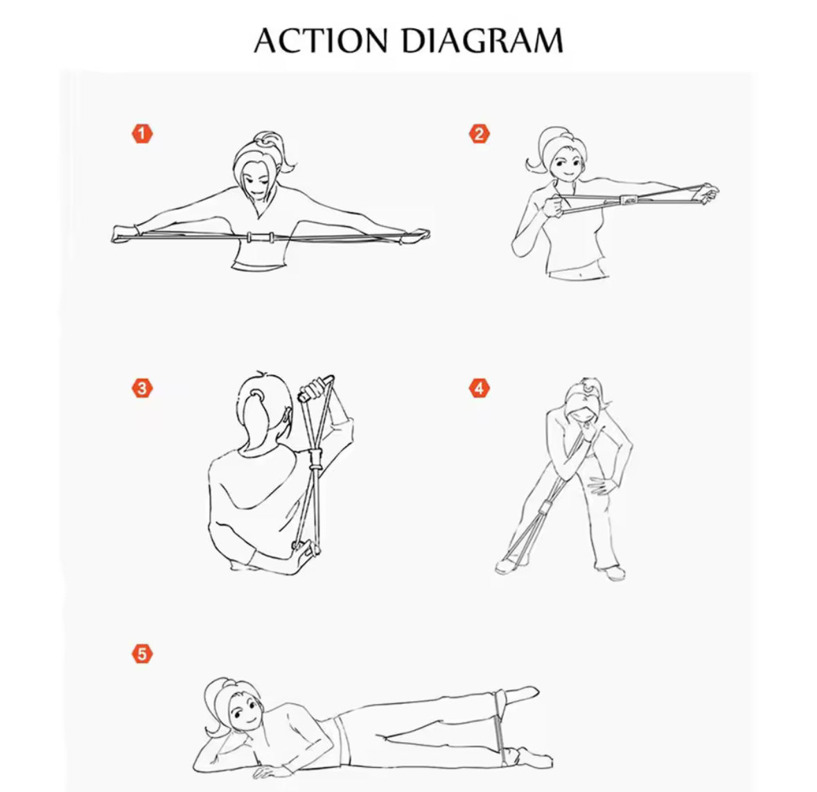 Banda elástica de resistencia con asas de espuma : Entrenamiento fitness, yoga y pilates
