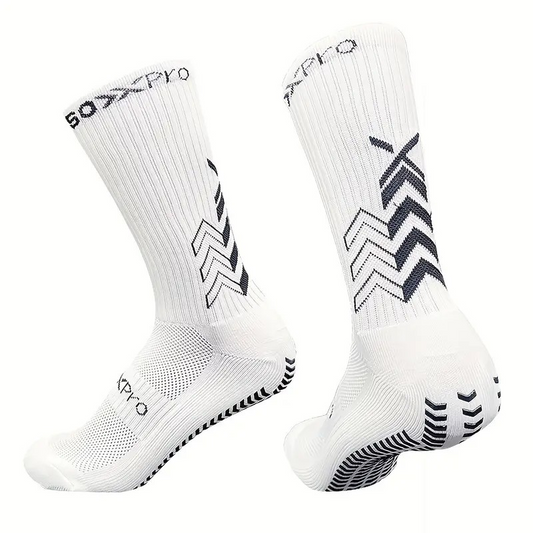 Calcetines de fútbol unisex : 1 par transpirables, antideslizantes y resistentes